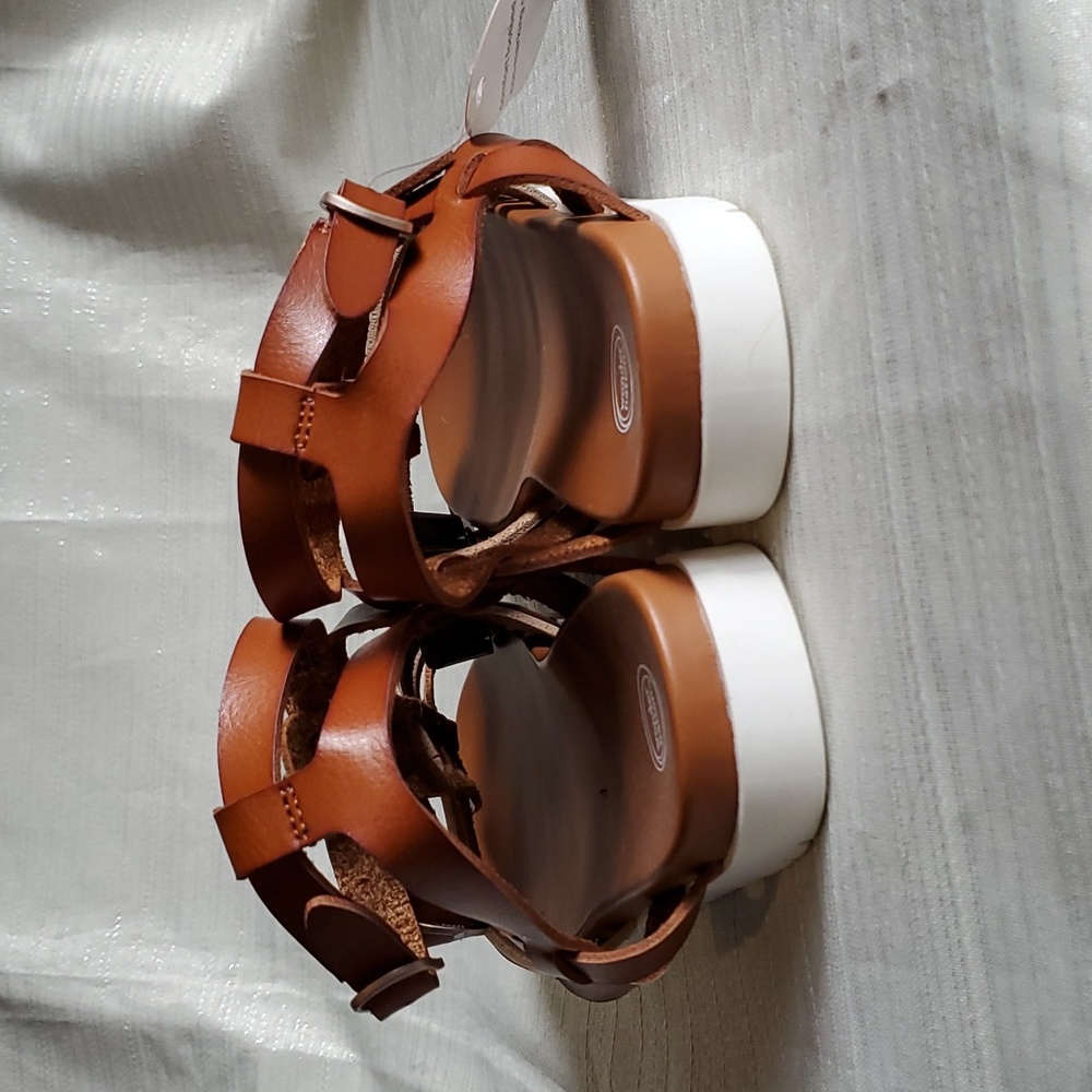 Brown and Gold Gladiator Sandals - Picture 5 of 8